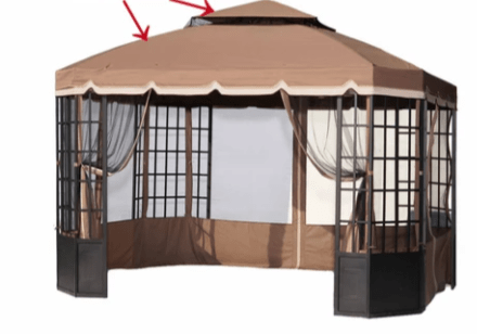 Beige Replacement Screen For Window Gazebo (10X12 Ft) L-GZ120PST Sold At Sears US