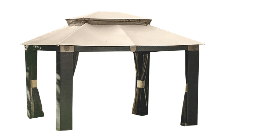 10x12 WICKER GAZEBO CANOPY SET 10X12 L-GZ816-C