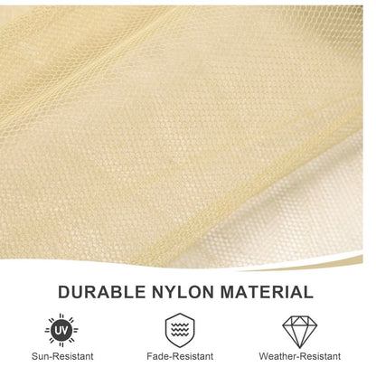 12' x 12' Gazebo Universal Mosquito Netting Screen Replacement, 4-Panel Screen Walls with Double Zippers for Outdoor Patio, Khaki (Mosquito Net Only)