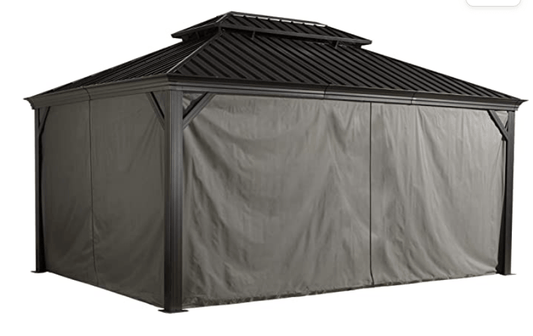 12' x 16' Universal Curtains Outdoor Gazebo Models Grey
