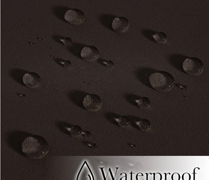 2 Panels Weighted Blackout Curtains for Patio Waterproof, Top & Bottom Grommet & Back Tab Fixed Outdoor Curtains Windproof Drapes Thermal Insulated for Porch, W66 x L90, Coffe