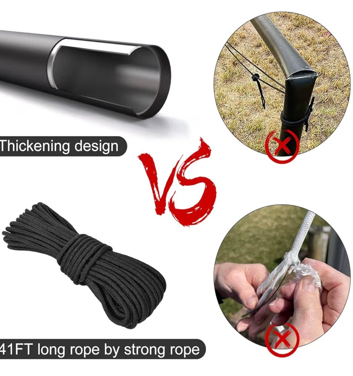 20FT Heavy Duty Flagpole Kit for Yard,14 Gauge Flag Pole for Outside In Ground, Extra Thick Outdoor Flag Poles with 3x5 American Flag for Residential or Commercial(20FT, Black)