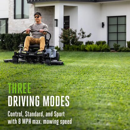 EGO POWER+ Z6 52-Inch Battery Zero-Turn Mower ZT5216L with Six 10.0Ah Batteries