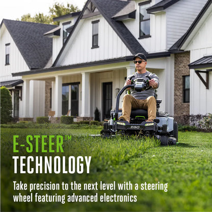 EGO POWER+ Z6 42-Inch e-STEER Battery Zero-Turn Mower ZT4215S with Steering Wheel Control
