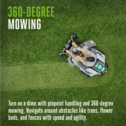 EGO POWER+ Z6 42-Inch e-STEER Battery Zero-Turn Mower ZT4215S with Steering Wheel Control