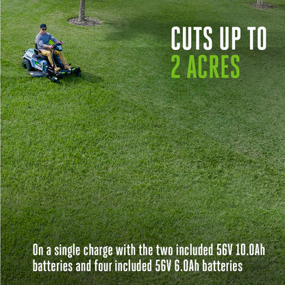 EGO POWER+ Z6 42-Inch e-STEER Battery Zero-Turn Mower ZT4215S with Steering Wheel Control