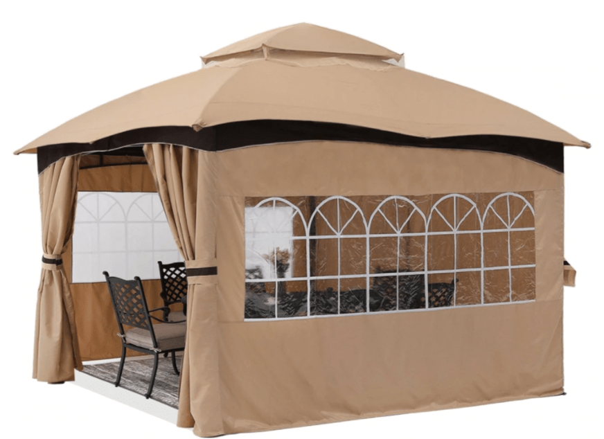 8'x8' Gazebo Patio Gazebos for Winter, Weatherproof Gazebo Window Curtains for Outdoor Party Wedding