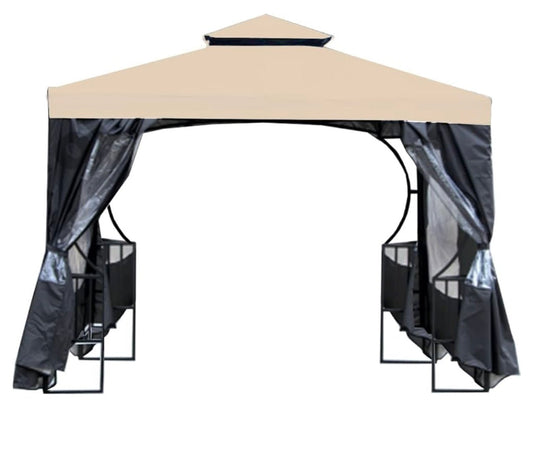 Aldi Curved Garden Gazebo w/shelves