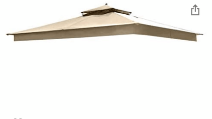 Allen Roth Finial Gazebo Replacement Canopy - Standard 350 - Beige Model