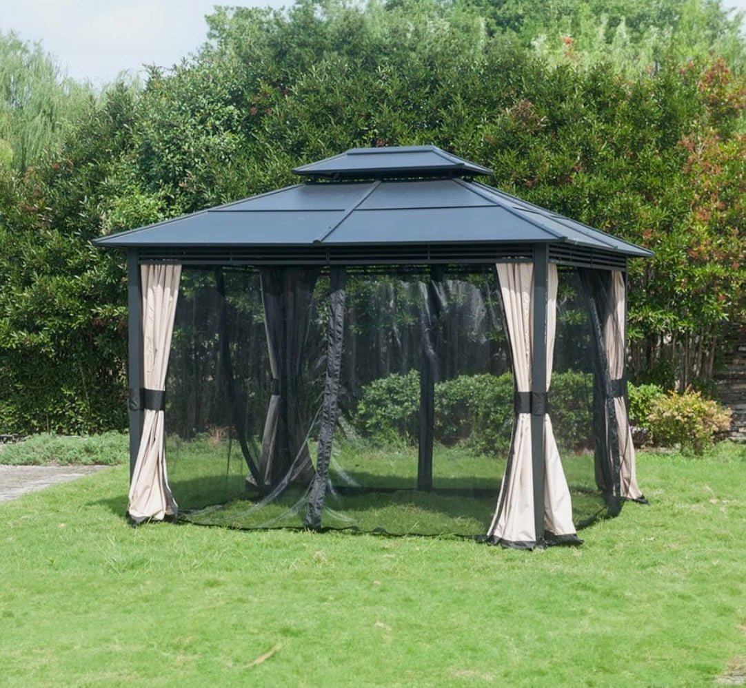 Beige Replacement Curtain For Lakewood Hard Top Gazebo (10X12 Ft) A102001703/A102001704 Sold At BigLots