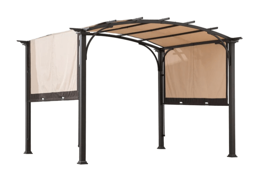 Beige Replacement Canopy For Domed Top RetracTable Shade Pergola (10x7Ft) L-PG080PST-R
