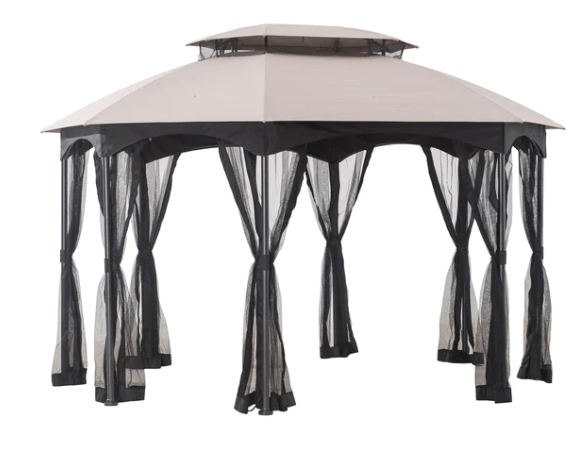 Beige Replacement Canopy and Vent Cover For Manhattan Gazebo A101001100 Sold At BigLots