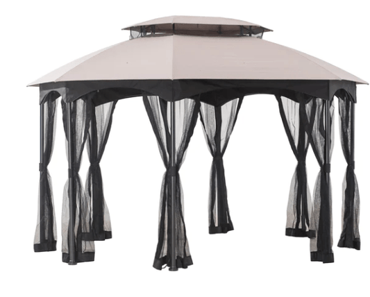 Beige Replacement Canopy and Vent Cover For Manhattan Gazebo A101001100 Sold At BigLots