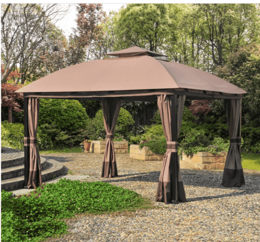 Beige Replacement Curtain For South Hampton Gazebo (11x13 FT) L-GZ215PST-A Sold At BigLots
