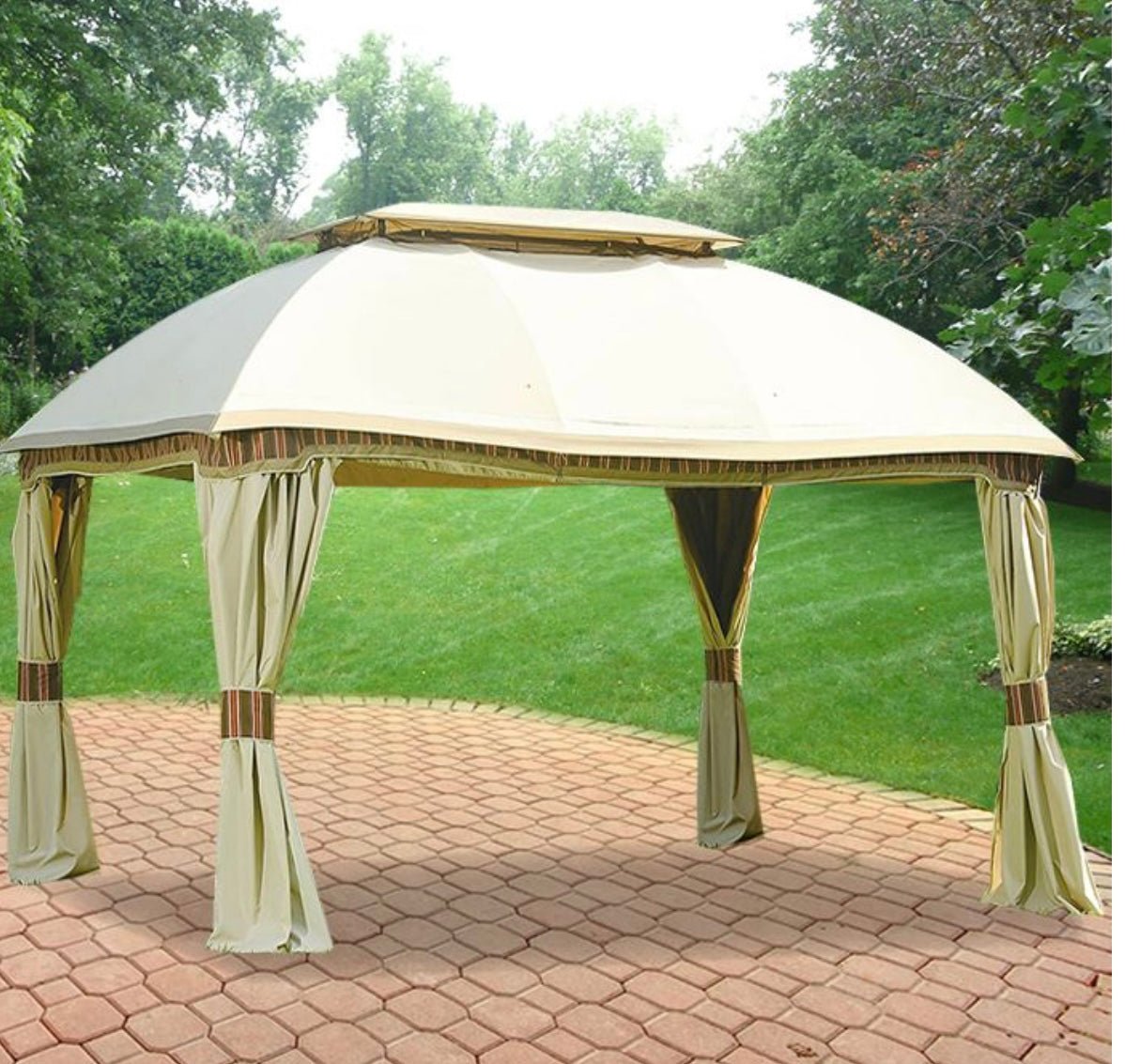 Beige Replacement Mosquito Netting  For Domed Gazebo (10x13 FT) Sold At Sam's Solid Beige SJ2014-007