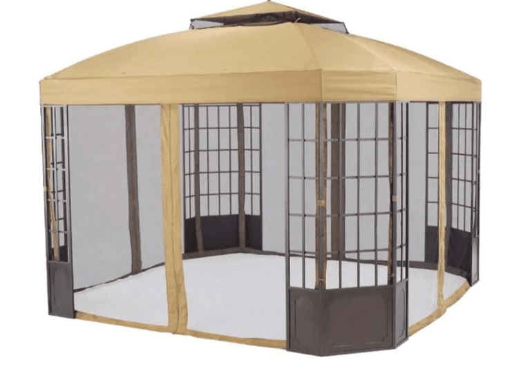 Beige Replacement Canopy For Shelton Gazebo (10x12 Ft)