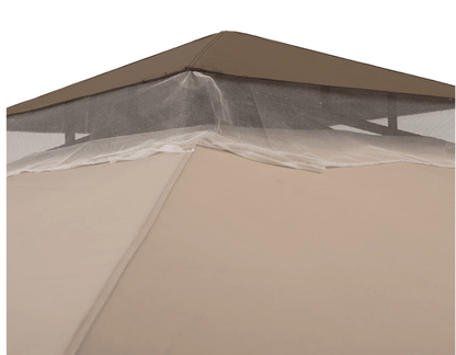 Beige+Light Brown Replacement Canopy For Column Gazebo (9x9)