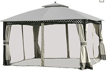 Big Lots Dome Gazebo Replacement 10x12 Canopy and Vent Cover for L-71762 Riplock 350 - Beige