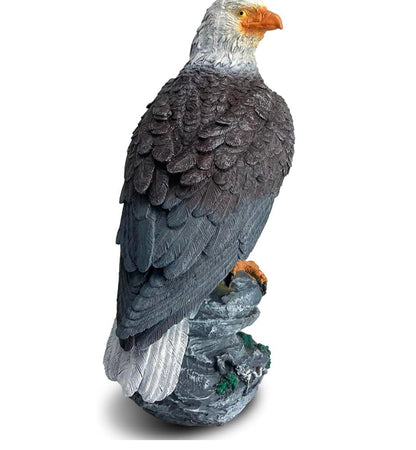 Eagle Flag Pole Topper, 12" Bald Eagle for Flagpole Toppers Outdoor, Standing & Hand-Painted Design, Waterproof, UV Resistent, Durable, Decorative Eagle for Showcasing Your Pride and Patriotism