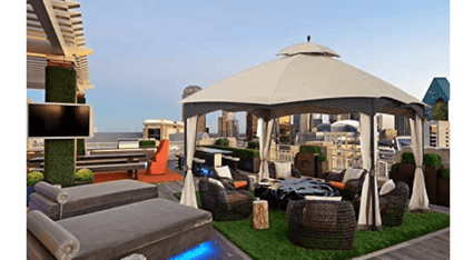 Gazebo Cabin Massillon L-GZ933PST Style Soft Top  Beige