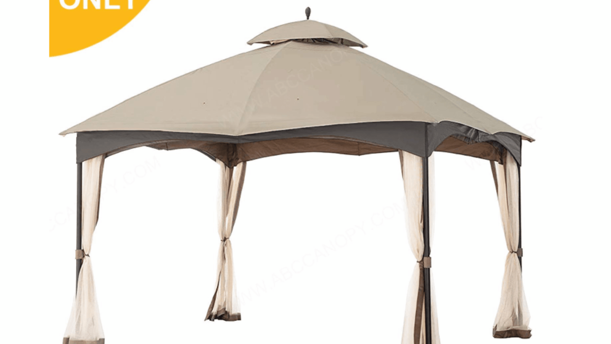 Gazebo Cabin Massillon L-GZ933PST Style Soft Top  Beige
