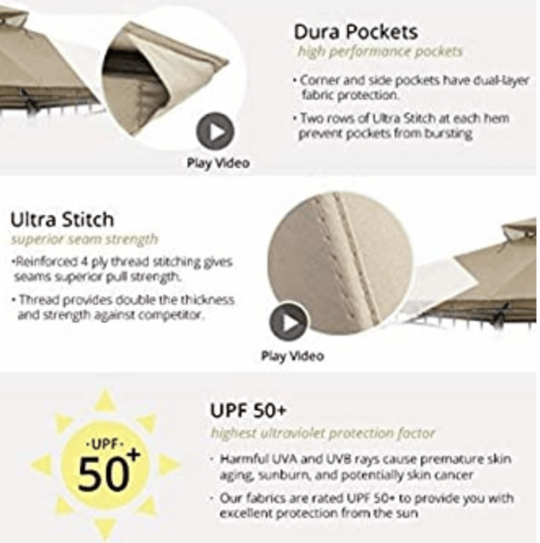 Gazebo Replacement Canopy roof for Gazebo L-GZ136PST (Tan)