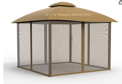 GAZEBO REPLACEMENT MOSQUITO NETTING 8X10 FOR OUTDOOR GAZEBO BEIGE