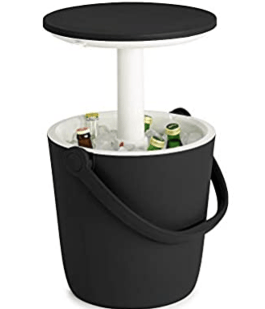 Go Bar 4.2 Gallon with Handle and Pop Up Outdoor Table Perfect for Your Patio Teal