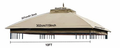 Gazebo 10x10 Replacement canopy and Vent Set  model Allen and Roth 30170