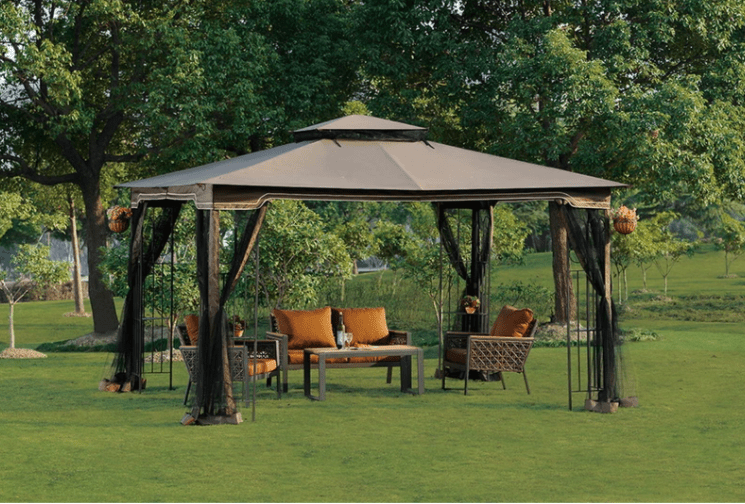 Brown Universal Curtain For OSJ Gazebo (10x12 FT) Sold At OSJ L-GZ768PST