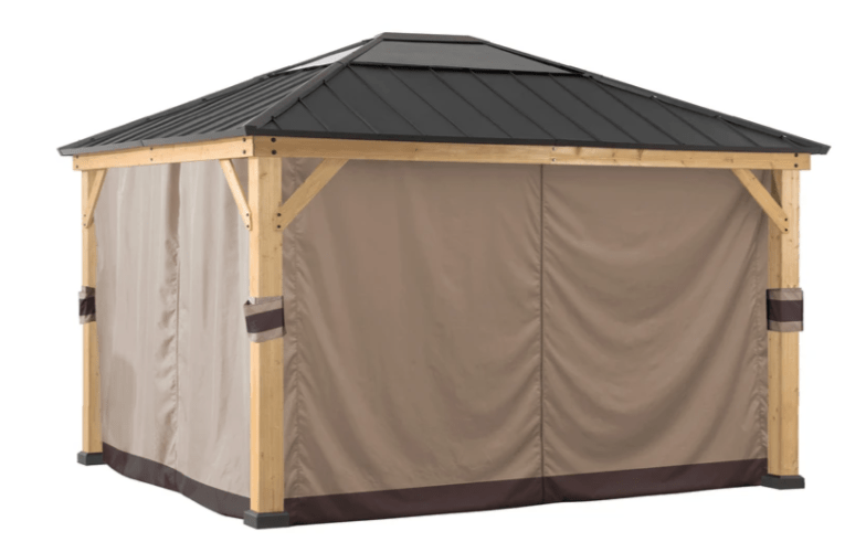 Barrington Heavy Duty Curtains for 12 ft. × 14 ft. Wood-Framed Gazebos